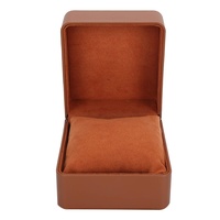 Uhrenbox, Uhrenbox aus weichem PU-Leder, Uhrenbox mit Kissen, für Halsketten Office Home Bracelets(brown)