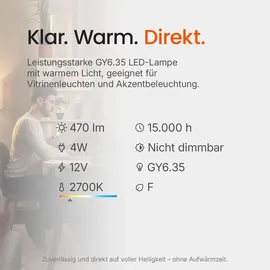 Osram LED-Pinlampe 4058075607224 4 W GY6.35 warmweiß 1 St.