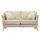 miliboo Sofa skandinavisch 2 Plätze Beige helle Holzbeine Oslo