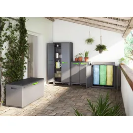 KETER Kunststoffschrank Moby grau Kunststoff, B/H/T: ca. 80x182x44 cm, - Anthrazit, Grau, Gruen
