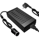 Plozoe spannungswandler 230 auf 12,gleichrichter 230v auf 12v,umwandler 230 auf 12 Volt,180W (Max 200W) 12V15A AC zu DC Adapter mit Zigarettenanzünder Buchse, spannungswandler für kühlboxen