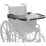 PEPE Mobility Rollstuhltisch mit Becherhalter Abnehmbares Tablett für Rollstuhl Schwarz