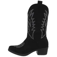 Ital-Design Cowboyboots Damen Schwarz 37