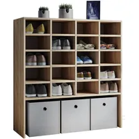 VCM Hinsol 92 x 99 x 33 cm mit 20 Fächern / Sonoma-Eiche