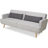 SalesFever Sofa inkl. Zierkissen«, mit Schlaffunktion, Breite 214 cm grau
