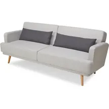 SalesFever Sofa inkl. Zierkissen«, mit Schlaffunktion, Breite 214 cm grau