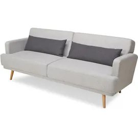 SalesFever Sofa inkl. Zierkissen«, mit Schlaffunktion, Breite 214 cm grau