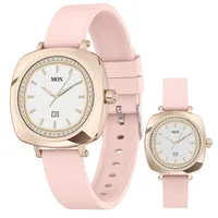 Smartwatch, Smartwatch Damen Herren, 1.19" HD Fitness Tracker Uhren für Android IOS, IP67 Wasserdicht Pulsmesser Schrittzähler Aktivitätstracker - Rosa