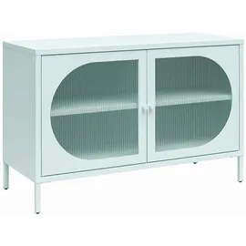 MID.YOU Kommode Luna,Blau, Metall, 2 Fächer, 100x64x40 cm, Wohnzimmer, Kommoden & Sideboards, Kommoden