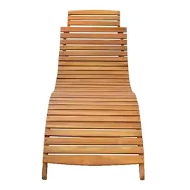 vidaXL Sonnenliegen 2 Stk. mit Auflagen Massivholz Akazie