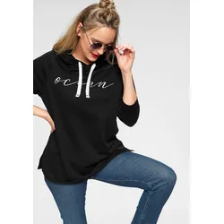 Kapuzensweatshirt »Athleisure Hoodie«, Langarm, lässig geschnitten, aus Baumwollmischung, Gr. 40/42, schwarz, , 11111218-40