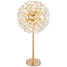 GLOBO Tischlampe Kristall Gold 8 Flammig