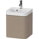 Duravit Happy D.2 Plus Möbelwaschtisch c-shaped mit Unterbau, wandhängend 400 x 360mm × leinen