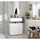 xonox.home Waschbeckenunterschrank Vira 60 x 57 x 34 cm Weiß Hochglanz