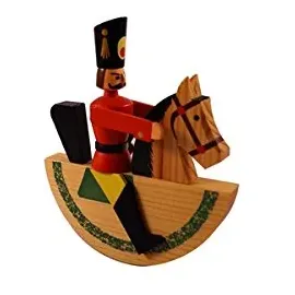 Rudolphs Schatzkiste Miniatur Reiterlein bunt HxBxT 12x10,5x2,5cm NEU Seiffen Erzgebirge Weihnachten Fensterschmuck Spielzeug Deko Weihnachtsfigur