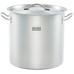 Gredil Edelstahl Suppentopf hohe Form, Serie ECO Ø 320 mm, Höhe 320 mm, 25,7 Liter, inkl. Deckel
