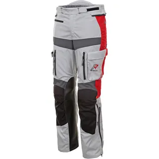 Rukka Offlane Motorrad Textilhose, grau/rot, 54