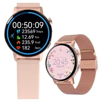 Damen Smartwatch Sportband SB-350 Bluetooth, Musiksteuerung, Schrittzähler etc. IP67, Fitness-Uhr, Herzfrequenzmesser Roségold - Rosa