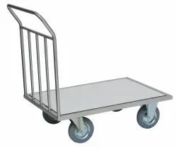 novocal Edelstahl-Transportwagen STE 70 , (BxTxH) 1080 x 695 x 1045 mm, nur mit Stirnwand
