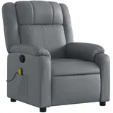 vidaXL Massagesessel Grau Kunstleder 95 x 99 x 0 cm Grau mit Fernbedienung