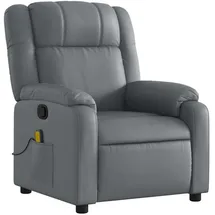 vidaXL Massagesessel Grau Kunstleder 95 x 99 x 0 cm Grau mit Fernbedienung