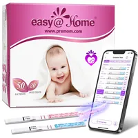 Easy@Home 50 Ovulationstest + 20 Schwangerschaftstest Frühtest - Empfidlich Kinderwunsch Fruchtbarkeitstests für Eisprung 25 mIU/ml und Schwangerschaftstests mit Optimaler Sensitivität