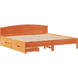 vidaXL Massivholzbett 180 x 200 cm Braun