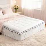 Topper 160x200cm - Bambus-Naturfaser Matratzentopper Viskose - Waschbar hypoallergen - Hygienisch Allergikerfreundlich - Temperaturregulierend - In verschiedenen Größen erhältlich