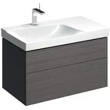 Geberit Waschtischunterschrank 2 Auszüge 88 x 53 cm Grau