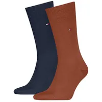 Tommy Hilfiger Socken TH MEN SOCK CLASSIC 2P (2 Paar) Mit eingestricktem Flag-Logo braun 43-46