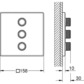 Grohe Grohtherm SmartControl 3-fach Unterputzventil