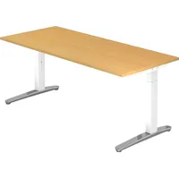 Hammerbacher Schreibtisch VXB19/6/WC buche nachbildung/weiß