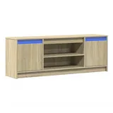 vidaXL TV-Schrank mit LED-Beleuchtung Sonoma-Eiche 139,5x34x50 cm