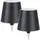 ideoon lights Akku Flaschenlampe Schwarz 2 St.
