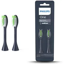 Philips One Bürstenköpfe elektrische Zahnbürste 2er Pack Schwarz
