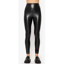 SASSYCLASSY Thermo Leggings Lederoptik Schwarz L