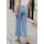 street one studio Street One Cropped Wide Leg Jeans mit Knopfdetail - Blau