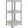 shelfplaza Schwerlastregal Metall 90x45x45 cm Silber mit 3 Böden und 200 kg Traglast pro Boden