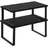 Woltu Gewürzregal, 2er Set, Stapelbares Küchenregal Arbeitsplatte, Kleines Küchen-Organizer für den Küchenschrank, aus MDF, und Metall, Schwarz