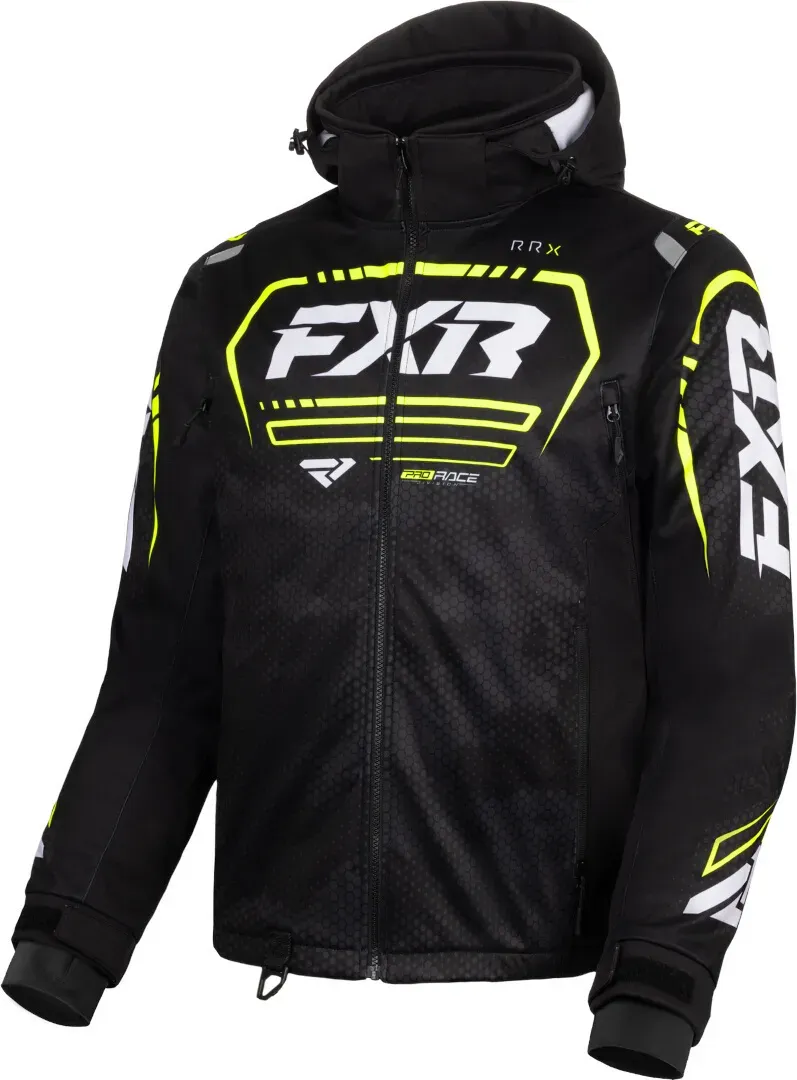 FXR RRX 2025 wasserdichte Motocross Jacke, schwarz-weiss-gelb, Größe XL für Männer