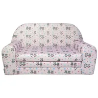 FORTISLINE Kindersitzgruppe Kindersofa "MINI" Kindercouch zum Aufklappen W386 rosa