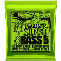 Ernie Ball Regular Slinky Nickelwound 5-Saiten E-Basssaiten Saitenstärke 45-130