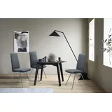 Polsterstuhl STRESSLESS "Laurel", blau (atlantic blau batick, schwarz matt), B:57cm H:105cm T:60cm, Leder BATICK: BATICK ist ein leicht korrigiertes, durchgefärbtes und genarbtes Möbelleder, bei dem die meisten Unebenheiten und Spuren in der Regel entfernt wurden., Stühle, Polsterstuhl, High Back, Größe L, mit Beinen aus Stahl in Schwarz matt