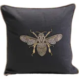 Kare Glitter Bee Kissen 40 x 40 cm Schwarz