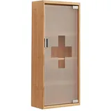 Theo&Cleo Medizinschrank aus Bambus, Erste Hilfe Schrank, Medikamentenschrank (4 Fächer)