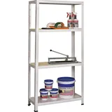 SCHULTE Regalwelt Grundregal Kunststoff/Metall 200x100x50 cm weiß 5 Böden