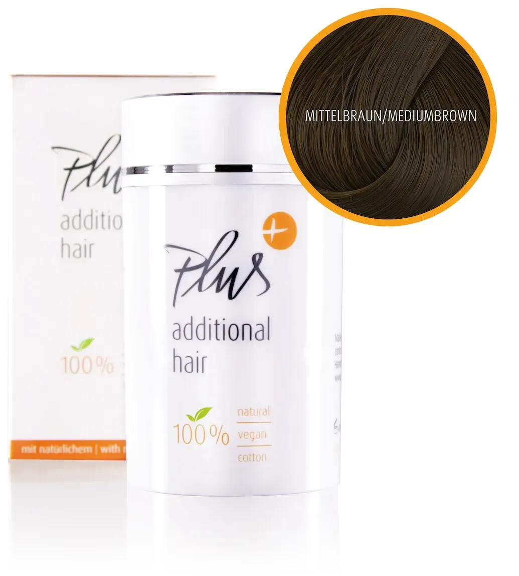 Plus additional Hair mittelbraun Haar Auffüller Schütthaar Streuhaar volles Haar