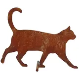 itsisa ® Dekofigur Katze gehend Gr. M im Rost Design, Rostfigur für den Garten, Gartendeko, Metalldeko