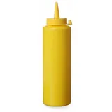 HENDI Spenderflasche, Stückzahl: 1, Easy Squeeze, für Saucen, Squeeze Flasche, Quetschflasche, Dosierflasche, 350ml, ø55x(H)205mm, Polyethylen, Gelb