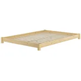 Erst-Holz Flaches Futon-Doppelbett 140 x 200 cm Braun